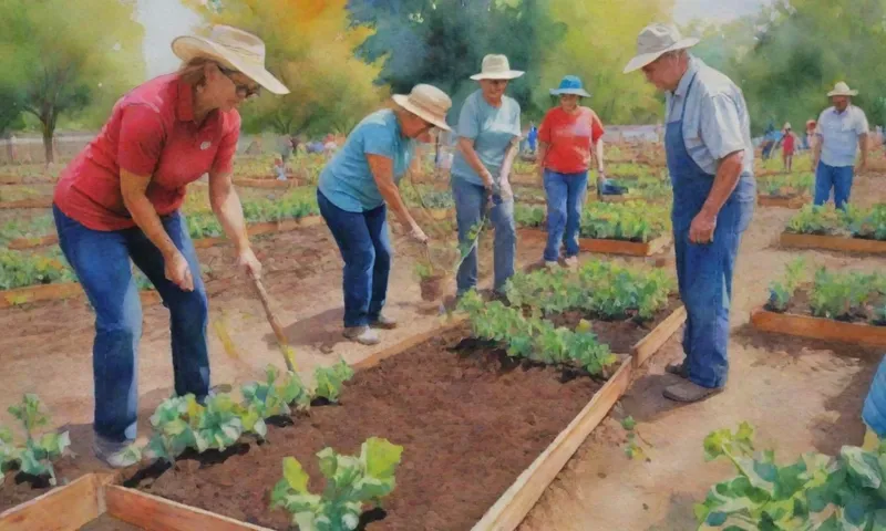 Historias de cambio comunitario que inspiran transformación 5 Un grupo vibrante de diversos miembros de la comunidad participa activamente en la construcción de un jardín comunitario, utilizando prácticas agrícolas sostenibles.