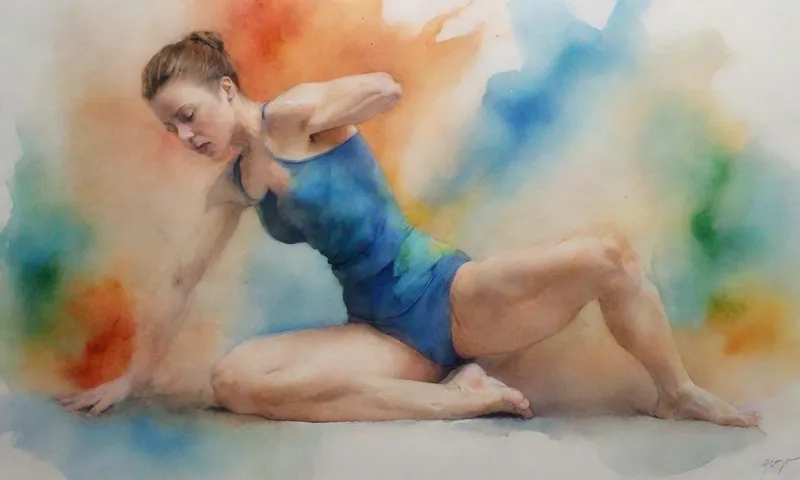Un joven atleta se estira hacia atrás, contorsionando su cuerpo en una pose exagerada, venas visiblemente empujando detrás de las fibras musculares tonificadas.