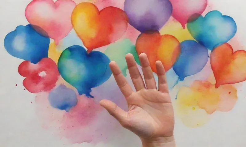 Una mano se extiende por encima de un corazón vibrante que estalla sobre papel